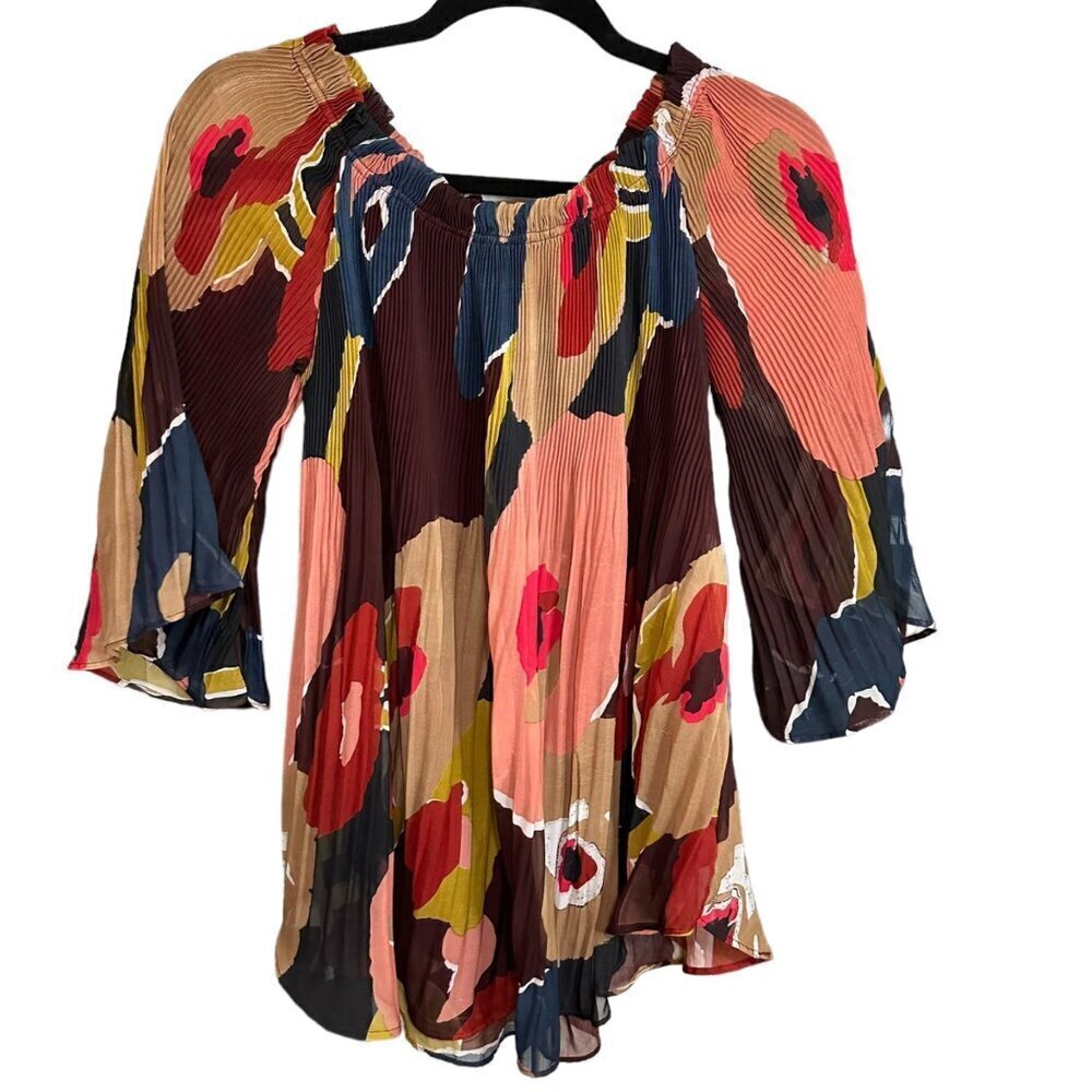 Davi & Dani Blouse‎ Flowy Boho Cottagecore Lined Bell Sleeve Women's Size Small